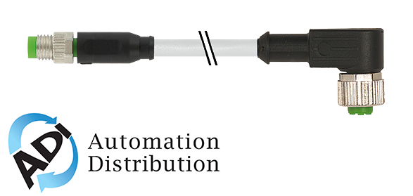 Murrelektronik 7000-88271-2210060 m8 male 0?? / m12 female 90??, pur 4x0.25 gray, 0.6m