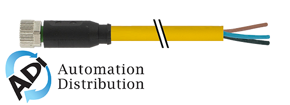 Murrelektronik 7000-08041-0102000 m8 female 0?? with cable, pvc 3x0.25 ye ul/csa 20m