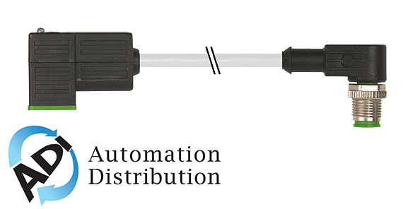 Murrelektronik 7000-41101-2360100 m12 male 90?? / msud valve plug form c 8 mm, pur 3x0.75 gray, ul/csa, drag ch 1m