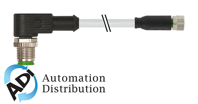 Murrelektronik 7000-40661-2300500 m12 male 90?? / m8 female 0??, pur 3x0.25 gy ul/csa+drag chain 5m