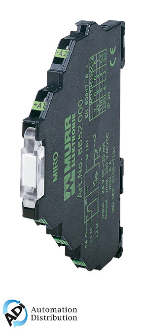 Murrelektronik 6652500 miro tr 24vdc fk 4p opto-coupler module, in: 53 vdc - out: 48 vdc / 0,5 a, 6,2 mm spring clamp