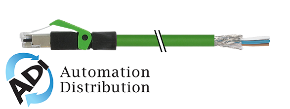 Murrelektronik 7000-74101-6590100 rj45 male 0?? shielded with cable, ethernet, pur 2x2xawg22 shielded gn ul/csa+drag chain 1m
