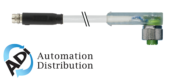 Murrelektronik 7000-88401-2300060 m8male 0?? snap-in / m12fem. 90?? screw-in led, pur 3x0.25 gy ul/csa+drag chain 0.6m