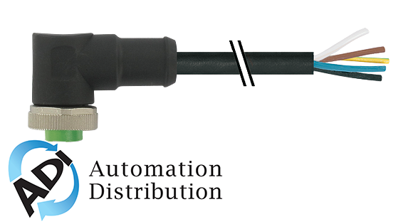 Murrelektronik 7700-A3031-UMB0150 mini (7/8) 3 pole, female 90?? w/ cable, pur 3x1.5 (3x16awg) bk ul/csa 1.5m