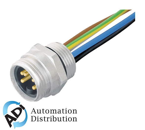Murrelektronik 7000-78341-9780050 7/8' male flange plug, wire 5x0.75 0.5m