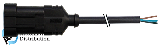 Murrelektronik 7072-73381-5130300 valve plug superseal male 3-pol. with cable, pur 3x0.75 bk 3m