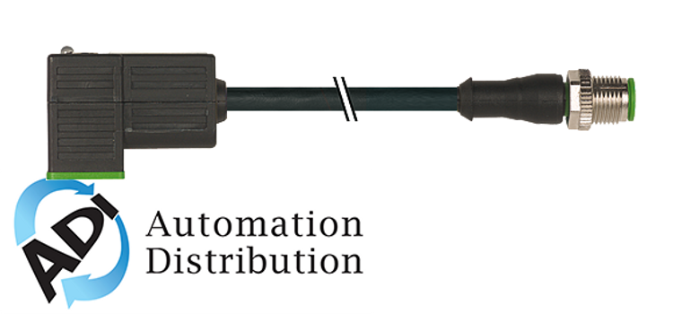 Murrelektronik 7000-41041-6260600 m12 male 0?? / msud valve plug form ci 9.4 mm, pur 3x0.75 black 6m