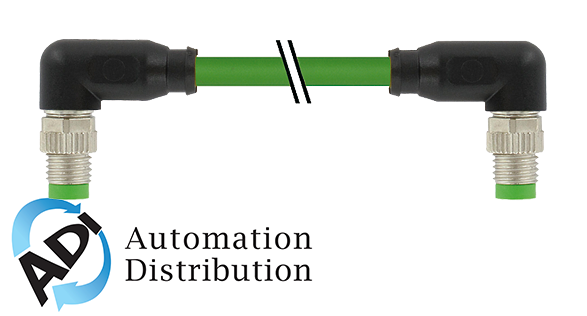 Murrelektronik 7000-89771-7910030 m8 male 90?? / m8 male 90??, shielded, ec, pur 1x4xawg26 shielded gn ul/csa+drag chain 0,3m