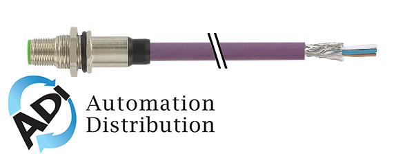 Murrelektronik 7000-13531-8030100 m12 male receptacle rear mount devicenet, pur awg24+22 shielded vt ul/csa+drag ch. 1m
