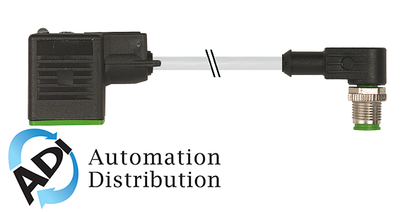 Murrelektronik 7000-40981-2260500 m12 male 90?? / msud valve plug form bi 11mm, pur 3x0.75 gray, 5m