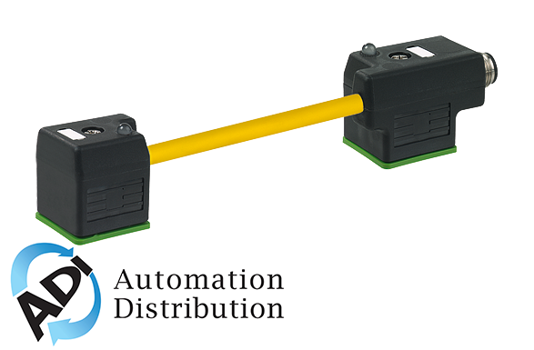 Murrelektronik 7000-41581-0360000 m12 male on rear of msud double valve plug 18mm, pur 3x0.75 yellow, ul/csa, drag ch 0m