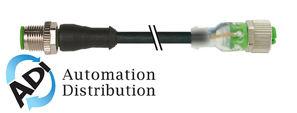 Murrelektronik 7000-40042-6550200 m12 male 0?? / m12 female 0?? led, pur 5x0.34 bk ul/csa+robot+drag chain 2m