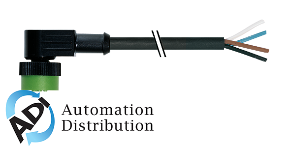 Murrelektronik 7050-12341-6142000 mq12 female 90?? with cable, pvc 4x0.34 bk ul/csa 20m