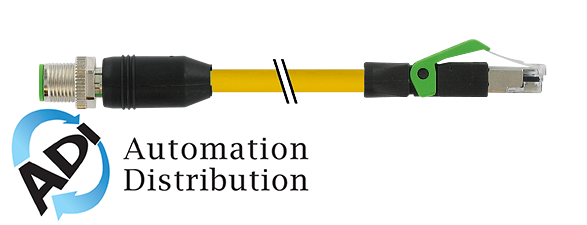 Murrelektronik 7000-44711-6750060 m12 male 0?? / rj45 male 0?? shielded ethernet, pur 2x2xawg22 shielded ye ul/csa+dragchain 0,6m