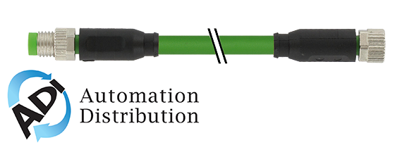 Murrelektronik 7000-89831-7910050 m8 male 0?? / m8 female 0??, shielded ec, pur 1x4xawg26 shielded gn ul/csa+drag chain 0,5m