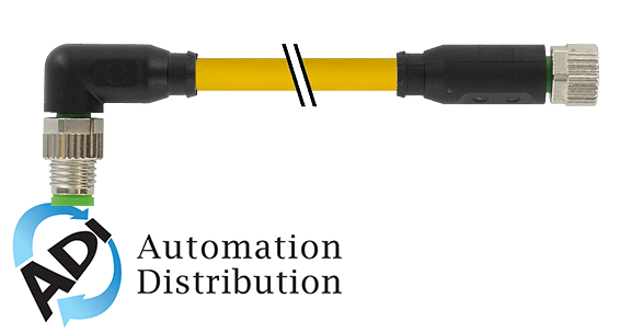 Murrelektronik 7000-88071-0111500 m8 male 90?? / m8 female 0??, pvc 4x0.25 ye ul/csa 15m