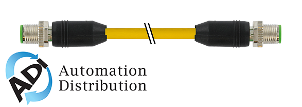 Murrelektronik 7000-44511-6750030 m12 male 0?? / m12 male 0?? shielded ethernet, pur 2x2xawg22 shielded ye ul/csa+dragchain 0,3m