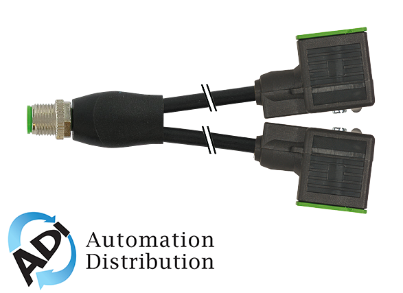 Murrelektronik 7000-42401-6260150 m12 y-distributor / msud valve plug form a 18mm, pur 3x0.75 black 1.5m