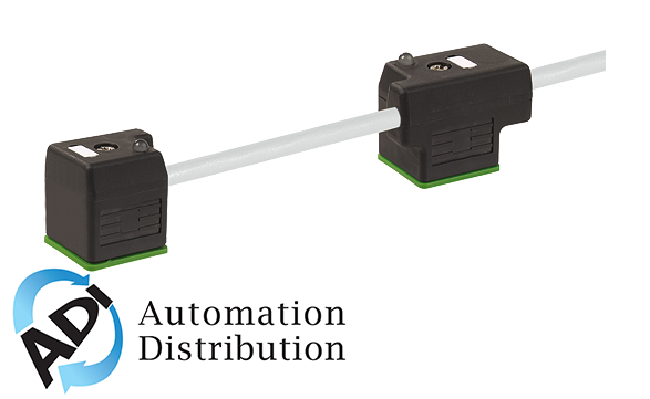 Murrelektronik 7000-58041-2370150 msud double valve plug form a 18mm, pur 4x0.75 gray, ul/csa, drag ch 1.5m