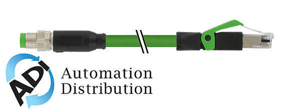 Murrelektronik 7000-89721-7910060 m8 male 0?? / rj45 0?? shielded, ethercat, 791 pur 1x4xawg26 shielded gn 0.6