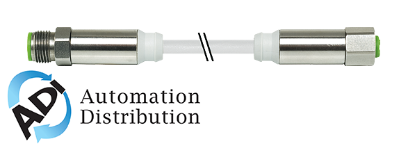 Murrelektronik 7044-40021-2140200 m12-steel male 0?? / m12-steel female 0??, pvc 4x0.34 gy ul/csa 2m