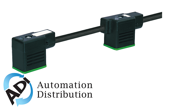 Murrelektronik 7000-58241-6370300 msud double valve plug form b 10 mm, pur 4x0.75 black ul/csa, drag ch 3m