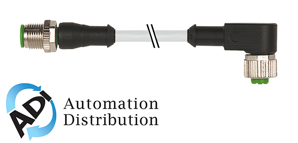 Murrelektronik 7000-40101-2331000 m12 male 0?? / m12 female 90??, pur 3x0.34 gy ul/csa+drag chain 10m