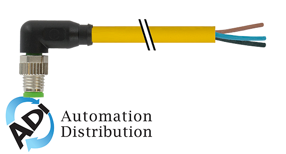 Murrelektronik 7000-08031-0510750 m8 male 90?? with cable, pur 4x0.25 ye ul/csa+robot+drag chain 7.5m