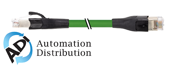 Murrelektronik 7000-74311-7900080 rj45 male 0??/rj45 male 0?? professio.-line gigabit, pur 4x2xawg26 shielded gn ul/csa 0.8m
