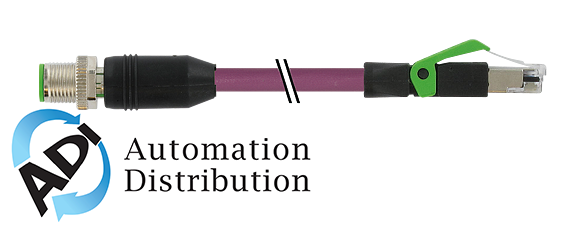 Murrelektronik 7000-44711-7980100 m12 male 0?? / rj45 male 0?? shielded ethernet, pur 2x2xawg22 shielded vt ul/csa+dragchain 1m