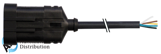 Murrelektronik 7072-73461-5140300 valve plug superseal male 4-pol. with cable, pur 4x0.75 bk 3m