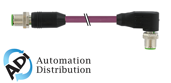 Murrelektronik 7000-44541-7980150 m12 male 0?? / m12 male, 90??, shielded, ethernet, pur 2x2xawg22 shielded vt ul/csa+dragchain 1,5m