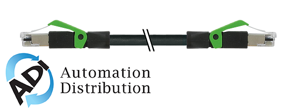 Murrelektronik 7000-74301-8510060 rj45 male 0?? / rj45 male 0?? shielded ethernet, pur 2x2xawg22 shielded bk ul/csa+drag chain 0,6m