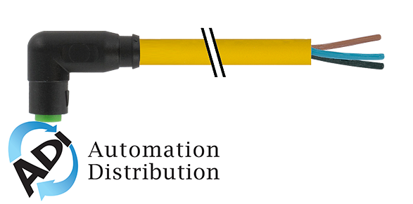 Murrelektronik 7000-08261-0511000 m8 female 90?? snap-in with cable, pur 4x0.25 ye ul/csa+robot+drag chain 10m