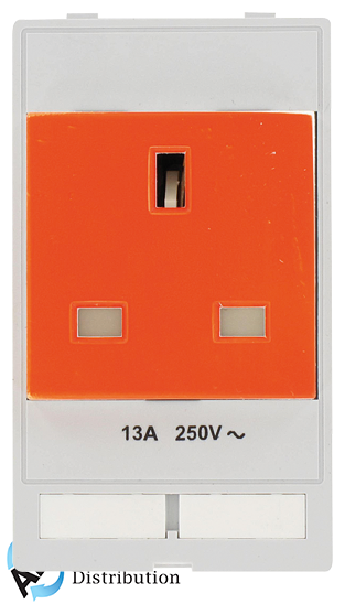 Murrelektronik 4000-68000-0190000 modlink msdd socket insert great britain, 250vac/13a orange