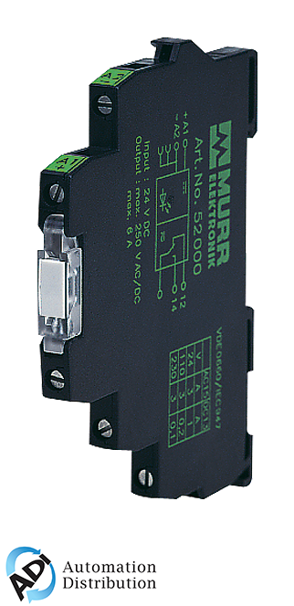 Murrelektronik 52510 miro tr 24vdc sk opto-coupler module, in: 53 vdc - out: 48 vdc / 0,5 a - 1 c/o contact, 12 mm screw-type termina