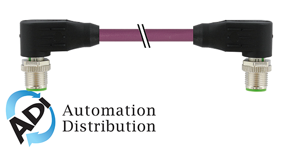 Murrelektronik 7000-44561-7980150 m12 male 90?? / m12 male, 90??, shielded, ethernet, pur 2x2xawg22 shielded vt ul/csa+dragchain 1,5m