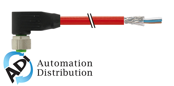 Murrelektronik 7000-17061-7180300 m12 female 90?? with cable, pur 8x0.25 rd ul/csa+drag chain 3m