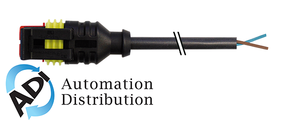 Murrelektronik 7072-73001-5120750 valve plug superseal female 2-pol. with cable, pur 2x0.75 bk 7,5m