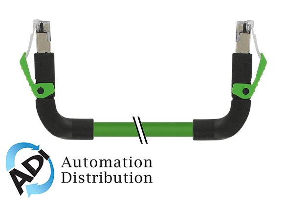 Murrelektronik 7000-74409-7960060 rj45 male 90?? up / rj45 male 90?? up shielded en, pur 2x2xawg22 shielded gn ul/csa+dragchain 0,6m