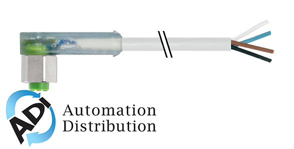 Murrelektronik 7014-12421-2141500 m12 female 90?? led f&b, pvc 4x0.34 gray, 15m