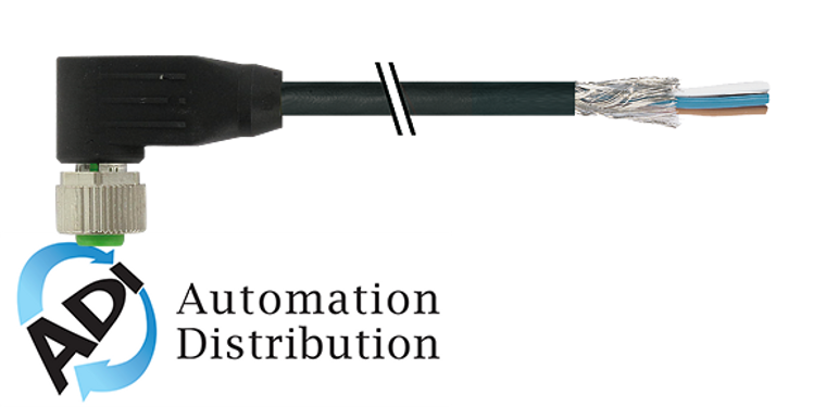 Murrelektronik 7000-13251-8380300 m12 female 90?? with cable canopen/devicenet, pur awg24+22 shielded bk ul/csa+drag ch. 3m