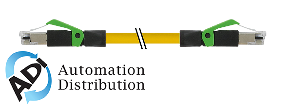 Murrelektronik 7000-74301-6750300 rj45 male 0?? / rj45 male 0?? shielded ethernet, pur 2x2xawg22 shielded ye ul/csa+dragchain 3m