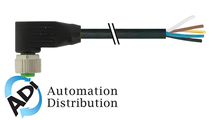 Murrelektronik 7000-17061-7220500 m12 female 90??, pur 8x0,25 black ul/csa, drag ch 5m