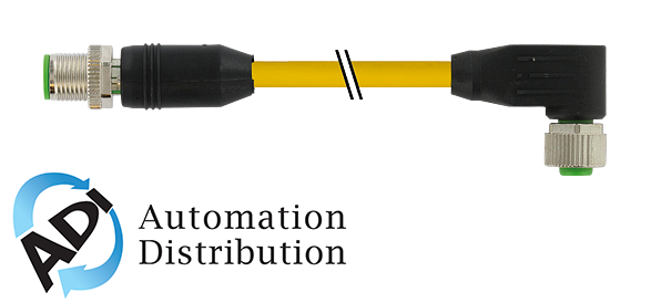 Murrelektronik 7700-48011-U0H0150 m12 male 0?? / m12 female 90??, tpe 8x22awg ye ul/csa, itc/pltc 1.5m