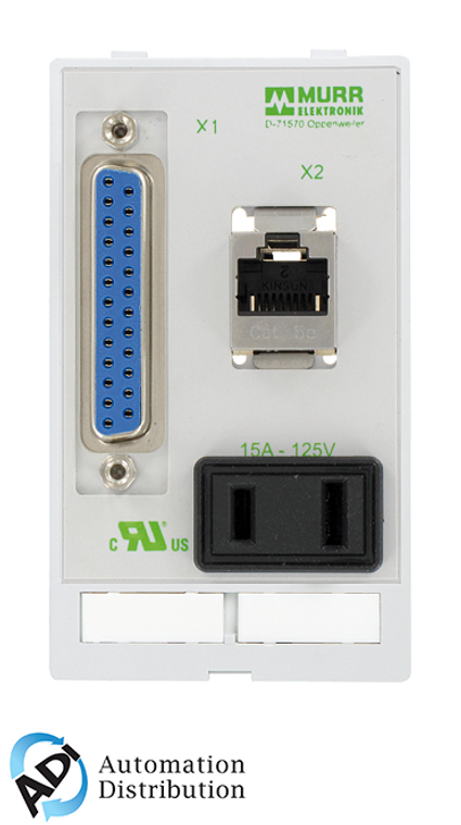 Murrelektronik 4000-68000-4000000 modlink msdd single combi insert usa nema 1-15, 1xsud-d25 female/male + 1xrj45 female/female