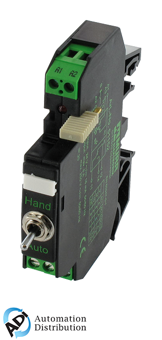 Murrelektronik 51101 rmmdh-ak 11/24 with toggle switch, in: 24 vdc - out: 250 vac/dc / 3 a, 1 c/o contact - 12 mm screw-type terminal