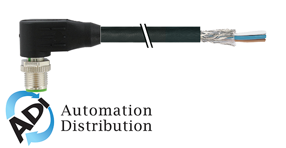 Murrelektronik 7000-19321-7030300 m12 male 90?? shielded, pvc 12x0,14 shielded black 3m