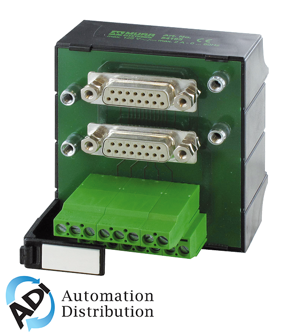 Murrelektronik 54164 sv-2 x sub d 25st-kl  for signal transfer, 125 vac/dc / 2 a, mounting rail / screw-type terminal