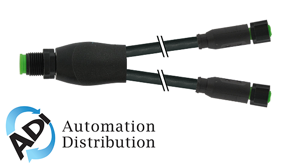 Murrelektronik 7003-40828-8280060 m12 y-distributor / m8 female 0?? sc, fep-jb 5x0,38 bk 0.6m